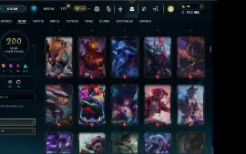 Conta LoL LV 480 202 skins OURO I