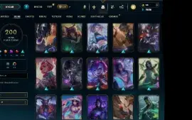 Conta LoL LV 480 202 skins OURO I