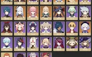 CONTA GENSHIN AR56 Shogun c/luz e 9 lendarios ⭐ e 3 armas 5⭐