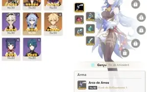 CONTA GENSHIN AR56 Shogun c/luz e 9 lendarios ⭐ e 3 armas 5⭐