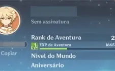 Genshin Impact Conta com Jean + Qiqi AR28