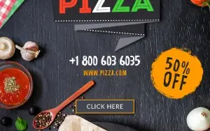 Arquivos PSD pizzaria editáveis para photoshop
