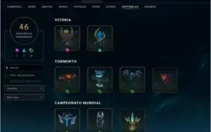 CONTA LOL - TODOS OS CHAMPIONS + 278 SKINS - 2 SKIN MISTICAS