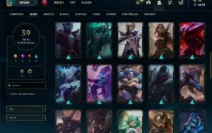 Conta prata 3 com 50 Champs e 39 Skins + 2 Prestigios