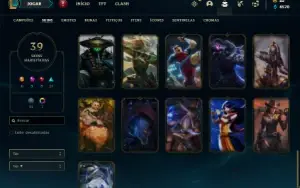 Conta prata 3 com 50 Champs e 39 Skins + 2 Prestigios
