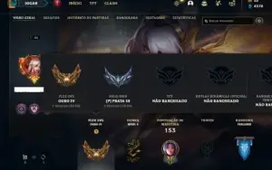 Conta prata 3 com 50 Champs e 39 Skins + 2 Prestigios