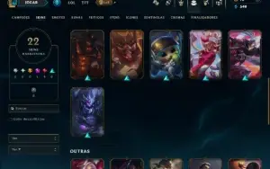 Ferro 1 com 75 Champs e 22 Skins