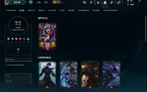 Ferro 1 com 75 Champs e 22 Skins
