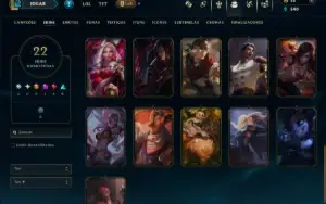 Ferro 1 com 75 Champs e 22 Skins