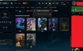 Conta De Lol Lvl 171 Platina 36 Skins