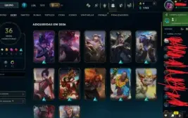 Conta De Lol Lvl 171 Platina 36 Skins