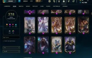 Ouro 2 com TODOS os champs  e 378 Skins + 15 Prestigios