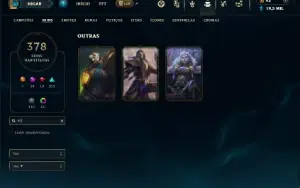 Ouro 2 com TODOS os champs  e 378 Skins + 15 Prestigios