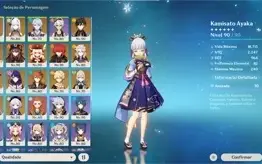 Ayaka C1 Hutão C1 Shenhe Ayato Ganyu Zhongli Venti Raiden