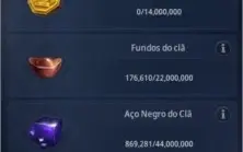 Clã nível 48 (top 4 do servidor por lvl)  servidor SA 11