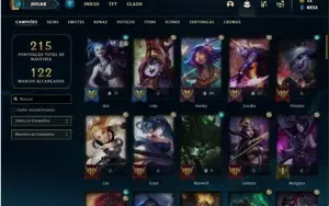 Conta prata 4 com 80 champs e 57 skins