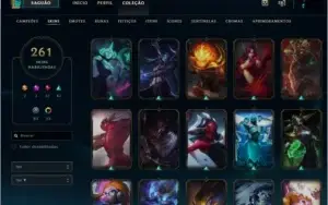 CONTA NO LOL 261 SKINS, 12 GEMAS e 23 CHROMAS.