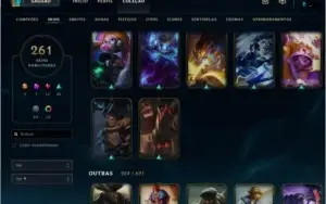 CONTA NO LOL 261 SKINS, 12 GEMAS e 23 CHROMAS.