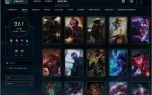CONTA NO LOL 261 SKINS, 12 GEMAS e 23 CHROMAS.