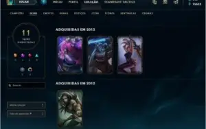 Vendo Conta de lol  30 nivel /70 campeões / 11 skins