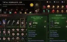 Diablo Immortal Lv60+181 4200 CP 820 ress + 220 poder de gem
