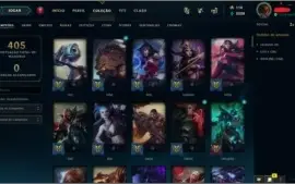 CONTA UNRANKED EX PLATINA QUASE TODOS OS CHAMPS + 145 SKINS