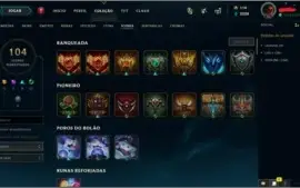 CONTA UNRANKED EX PLATINA QUASE TODOS OS CHAMPS + 145 SKINS