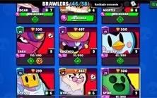 Conta Brawl Stars 19K de Troféu Brawl 46/58 Diversas Skins