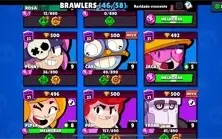 Conta Brawl Stars 19K de Troféu Brawl 46/58 Diversas Skins