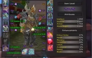 Shammy Resto/Ele 250 ILVL FULL Gear Mythic+Domination socket