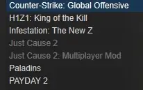 Conta steam com cs go, raibow six siege, pay day 2.