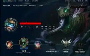 CONTAS DE LEAGUE OF LEGENDS 70 CHAMPS / 8 SKINS Silver V
