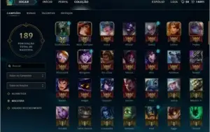 CONTAS DE LEAGUE OF LEGENDS 70 CHAMPS / 8 SKINS Silver V