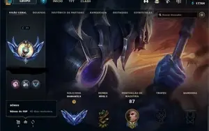 Conta LOL Diamante 2 com 1352 de rp, todas as skins do Swain