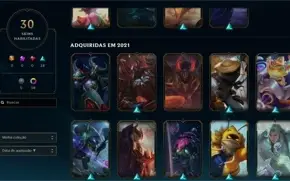 Conta LOL Diamante 2 com 1352 de rp, todas as skins do Swain