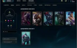 Conta lol Gold 2 6 Skins lvl 73