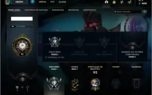 Conta prata 1 com 34 champs e 6 skins