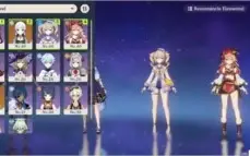 Conta AR30 Ayaka+Rosaria+Yanfei+Barbara Skin e Benção