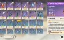 Conta AR30 Ayaka+Rosaria+Yanfei+Barbara Skin e Benção