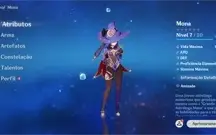 Conta genshim Ar10,Mona,Shenne,Kokomi