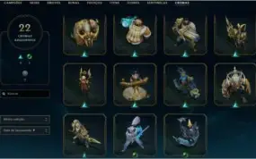 League Of Legends-300 Skins-Todos Heróis- Plat 1 Solo e TFT.