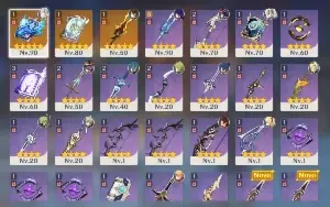 Conta com 8 personagems T5 e 3 armas T5