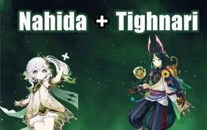 Conta Genshin Impact AR 5 com Nahida e Tighnari