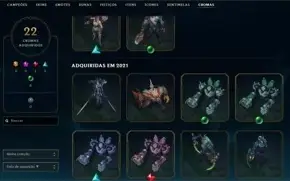 Conta lol 220 skins ja foi mestre