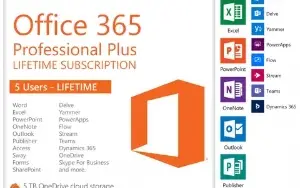 Licença Microsoft Office 365 Vitalício Para 5 Dispositivos