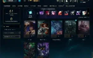 Unranked com 40 Champs e 6 Skins +1 Fragmento