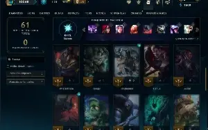 Unranked com 40 Champs e 6 Skins +1 Fragmento
