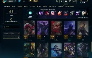 Unranked com 40 Champs e 6 Skins +1 Fragmento