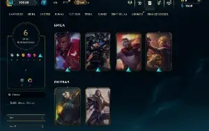 Unranked com 40 Champs e 6 Skins +1 Fragmento