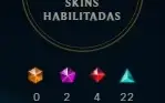 Conta de LOL desde a S6 / Mestre - 153 campeões / 98 skins.